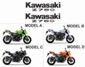 グラフィック デカール ステッカー 車体用 / カワサキ Z750 2010-2012 / モデルA モデルB モデルC モデルD