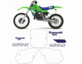 グラフィック デカール ステッカー 車体用 / カワサキ KX125 1987 / ホワイト