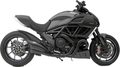 ZARD BSS/CF/CAT　スリップオン マフラー ステンレス(黒)カーボンエンド 公道仕様 Ducati Diavel 10- ZD117SSOBFC