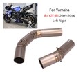 KO Lightning / チタン 中間パイプ リンクパイプ 左右セット  / ヤマハ Yamaha YZF-R1 2009-2014