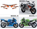 グラフィック デカール ステッカー 車体用 / カワサキ ZX-9R NINJA ニンジャ 2003-2004 / モデルA モデルB モデルC