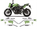 グラフィック デカール ステッカー 車体用 / カワサキ Z750 2004-2012 / モンスター グリーン ブラック