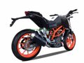 IXRACE X-PURE ブラック S/O マフラー DUKE125/200 11-14 PZ3050B