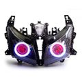 Demoneyes デーモンアイ HID プロジェクター LED ヘッドライトユニット レッド ヤマハ T-MAX530 2012-2014