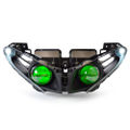 Demoneyes デーモンアイ HID プロジェクター LED ヘッドライトユニット グリーン ヤマハ YZF-R1 2012-2014