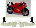 グラフィック デカール ステッカー 車体用 / ドゥカティ スーパーバイク 888 SUPERBIKE SP 1993 / レストア