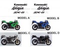 グラフィック デカール ステッカー 車体用 / カワサキ ZX-6R NINJA ニンジャ 2005-2006 / モデルA モデルB モデルC モデルD