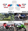 グラフィック デカール ステッカー 車体用 / カワサキ KLR600 1986 / モデルA モデルB モデルC モデルD