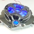 G.selections / ZZR1400 06-16 クリア/シースルークラッチカバー クローム +ブルーLED 即納特価在庫品
