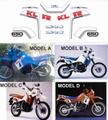 グラフィック デカール ステッカー 車体用 / カワサキ KLR650 1987-1988 / モデルA モデルB モデルC モデルD