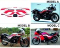 グラフィック デカール ステッカー 車体用 / カワサキ GPZ750 1985 / モデルA モデルB モデルC