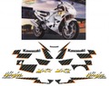 グラフィック デカール ステッカー 車体用 / カワサキ ZXR250 1997 / ブラック