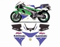 グラフィック デカール ステッカー 車体用 / カワサキ ZX-7R 750 NINJA ニンジャ 1991-1992 / ブラック ブルー