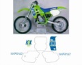 グラフィック デカール ステッカー 車体用 / カワサキ KX125 1989 / ホワイト