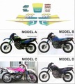 グラフィック デカール ステッカー 車体用 / ヤマハ XT600E 3TB 1993-1995 レストア