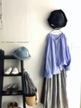 完売＊ICHI Antiquites 東炊きリネンのふんわり長袖シャツ