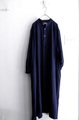 ICHI Antiquites  Linen-Cotton バンドカラーロングドレス