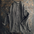 完売＊Vlas Blomme Wither Linenのバンドカラーシャツ