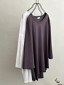 完売＊CLOSELY cotton100 back flared tee 7分袖