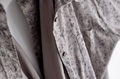 送料無料＊ICHI Antiquites コットンリネンフラワー5分袖ロングシャツドレス