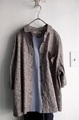 ラスト1点＊ICHI Antiquites コットンリネンフラワー5分袖シャツ
