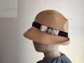 完売＊マチュアーハ mature-ha. BIRDS' WORDS Collaboration BOXED HAT raffia 7cm brim