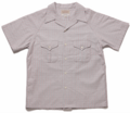 AS-146 ORIGINAL COTTON DOBBY STRIPE RAGLAN SLEEVE S/S OPEN SHIRT