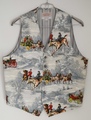 AV-012-B-SP 1930's French Vintage Curtain Fabric Odd Vest