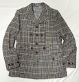 AJ-210 BRITISH VINTAGE  FLANNEL CHECK  CLASSIC NORFOLK JACKET 38size