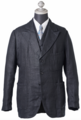 AJ-220-3P-BK THICK LINEN 3B PINCH-BACK 3P SUIT