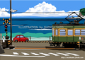 いつかの海岸線２　湘南イラスト版画作品