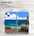 湘南イラスト「いつかの海岸線２」　手帳型イラスト スマホケース  iPhone&Android対応!
