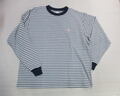 DANTON ダントン 長袖マルチボーダーTシャツ（ネイビー×サックス×グレー）