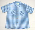 SUNSURF サンサーフ　半袖パラカチェックシャツ（ブルー）