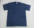 CALCRU　カルクルー　半袖ヘンリーネックＴシャツ(ネイビー)