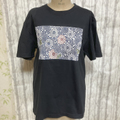 菊づくし（青）デザインTシャツ