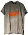 "CLOORS"AD14Tシャツ/Dark Heather x Burgundy(濃灰xえんじ)