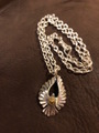 Silver×24K Eagleペンダント　シルバーチェーン付き