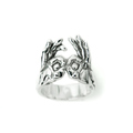 HAND SIGN SILVER RING