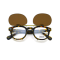 MOSCOT LEMTOSH 46サイズ対応・クリップオンサングラス / アンティークゴールド：ダークブラウン（偏光）