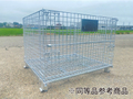 中古ﾒｯｼｭﾊﾟﾚｯﾄ BUP-10RNAﾗﾝｸ 段積金具付 全開ﾀｲﾌﾟ