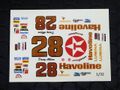 ｵﾘｼﾞﾅﾙﾊﾟｰﾂ　1/32 ｽﾛｯﾄｶｰ用ﾃﾞｶｰﾙ  #28 Davey Allison "Texaco Havoline" CHEVY LUMINA   1/32スケール NASCAR デカール ◆ウォータースライドデカール。