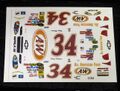 ｵﾘｼﾞﾅﾙﾊﾟｰﾂ　1/32 ｽﾛｯﾄｶｰ用ﾃﾞｶｰﾙ　#34  Tony Raines  "A&W" Chevy Impala   1/32スケール NASCAR デカール ◆ウォータースライドデカール。