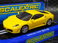 Scalextric 1/32 ｽﾛｯﾄｶｰ　C2873 ◆ Ferrari F430 Yellow 「Drift -Car」　360°ターン出来るドリフトガイドを装備する人気商品！！★希少モデルが再入荷！