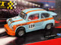 SCX　1/32ｽﾛｯﾄｶｰ　　◆FIAT 600 ABARTH 　#129　"GULF"　人気の「ガルフ」　インライン･ライト点灯　絶版希少モデル　★このチャンスお見逃しなく