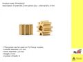 Policar　1/32　ｽﾛｯﾄｶｰﾊﾟｰﾂ　PPI429o15◆ポリカーF1用　インライン・4.2mm ピニオンギヤー/9T　(1.5mm軸)　　純正スペアパーツ◆ギヤ比の変更に！！
