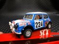 SCX 1/32 ｽﾛｯﾄｶｰ　 A10193 ◆  MINI COOPER　 RALLY MONTE-CARLO 1973 　REVERTER　　#224/E.Reverter & A.Freire 　ヘッドライト点灯モデル★モンテ仕様のミニ、入荷しました！