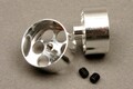 NSR　1/32　ｽﾛｯﾄｶｰﾊﾟｰﾂ　　5007◆FLYトラック用　aluminium front wheels Ø17x16x8mm. 　　Fly トラック専用！　2個入り　トラック専用のフロント・ゼログリップタイヤと共にお使いください。