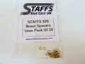 Staffs 製　1/32ｽﾛｯﾄｶ-ﾊﾟｰﾂ　STAFFS326★アクスル シャフトスペーサー 1.00ｍｍ  ｘ20個入り　新入荷・おすすめアイテム！　◆マシンセッティングの必需品！！