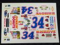 ｵﾘｼﾞﾅﾙﾊﾟｰﾂ　1/32 ｽﾛｯﾄｶｰ用ﾃﾞｶｰﾙ　#34 Bruce Thomas "Dunkin Donuts"  CHEVY IMPALA SS   1/32スケール NASCAR デカール ◆ウォータースライドデカール。